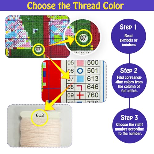 Image of 4PCS 11CT Stamped Cross Stitch Kits for Beginners Full Range of Cross Stitching Preprinted Cross Kits for Adult, Supplies Embroidery Kits for Adults DIY Needlepoint Snow Wolf Patterns Home Decor