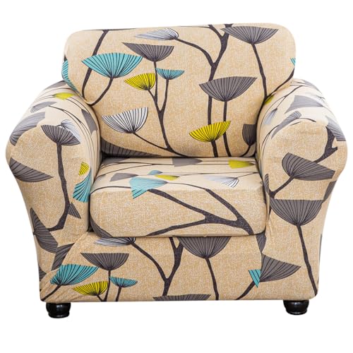 ARNTY Stretch Sofa Covers for 1/2/3 Cushion Sofa Furniture Slipcovers with Upgraded Thicker Jacquard Fabric (Dandelion, 1 Cushion Chair Sofa Covers) ARNTY Stretch Sofa Covers for 1/2/3 Cushion Sofa Furniture Slipcovers with Upgraded Thicker Jacquard Fabric (Dandelion, 1 Cushion Chair Sofa Covers)
