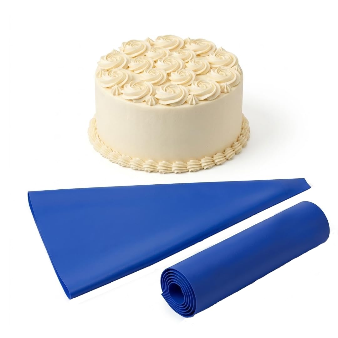 Venuscelloยฎ 10 x Blue Icing Piping Savoy Bag 21 Inch Plastic Reusable Non Sticky Cupcake Pastry Cookies Cake Dessert Decorating Easy Grip Strong Baking Kitchen
