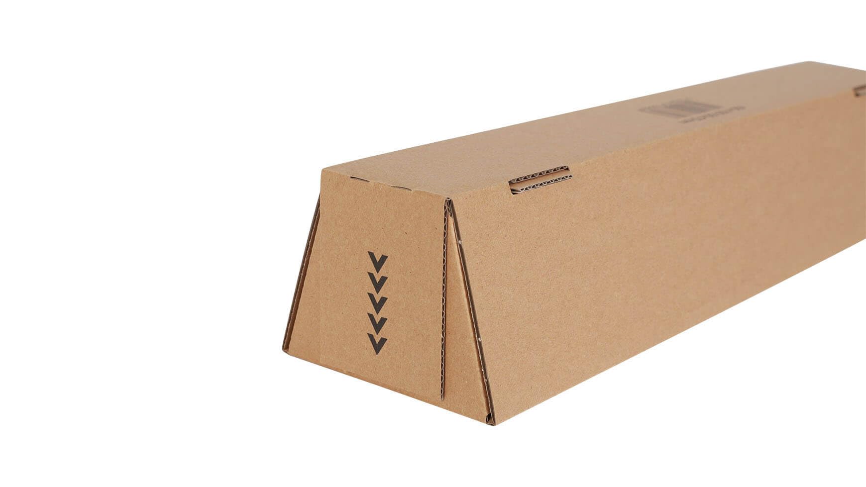 400x Trapez-Versandverpackung 435 mm x 105/55 mm A2 Braun