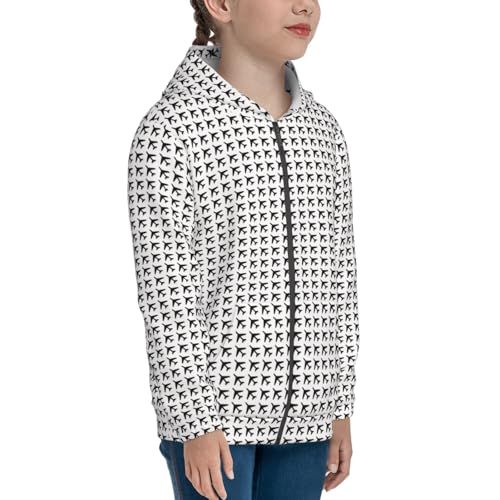 Airplane Kid Hoodies Boys Zip Up Sweatshirts Girls Pullover with Pocket4