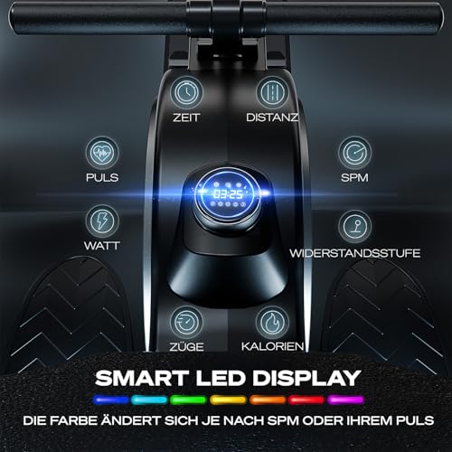 Sportstech-PROwer-Rudergeraet-fuer-Zuhause-32-Stufen-Magnetwiderstand-LED-Display-Dual-Slide-Rail-Bluetooth-App-kompatibel-leise-Ganzkoerpertraining-Tablethalterung-vertikal-verstaubar