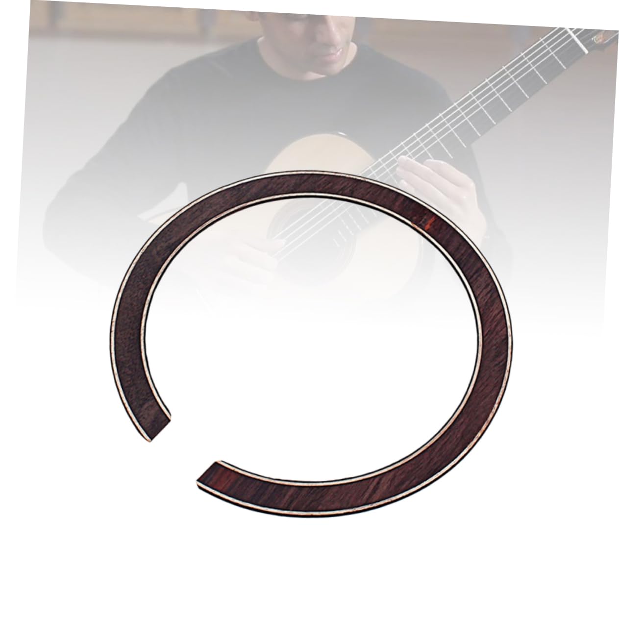 SUPVOX Guitar Rosette Inlay Sticker Gxb11 109mm Curved Strips Sound Hole Decal No Damage to Guitar Easy to Apply