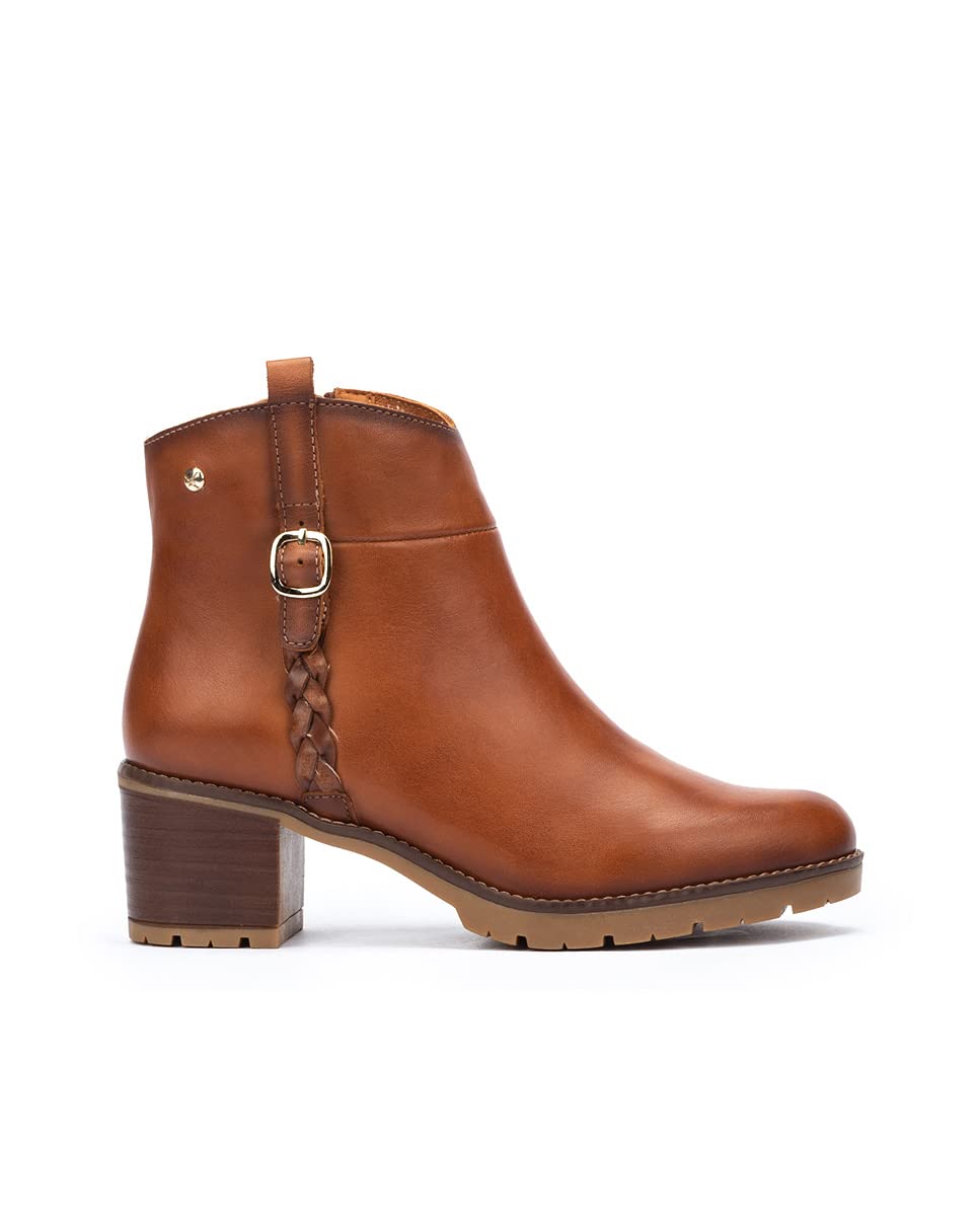 Pikolinos Stivaletti Llanes in Pelle Marrone -Altezza Tacco 6cm-
