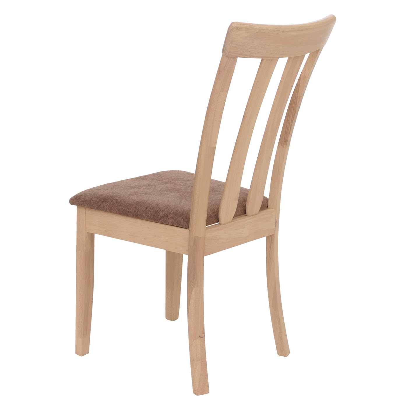 Mendler Juego de 2 sillas de comedor HWC-G46, silla de cocina, tela/textil de madera maciza - marco natural, marrón