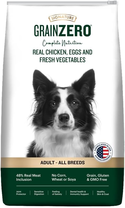 Adult Dry Dog Food 1.2kg | Real Chicken, Egg & Vegetables | 48% Meat Inclusion, No Grain Formula, Gluten-Free | Promotes Healthy Skin & Coat | All Breeds