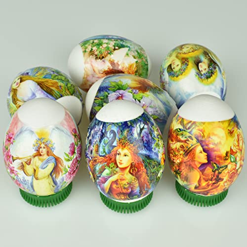 Easter Egg Decorating Kit - Pack 3 Thermo Shrink Sleeves - Easter Basket Stuffers - Decorative Easter Egg Wraps - Easter Decoration Wraps Pysanka - Ukrainian Pysanky Supplies - for 21 Easter Eggs