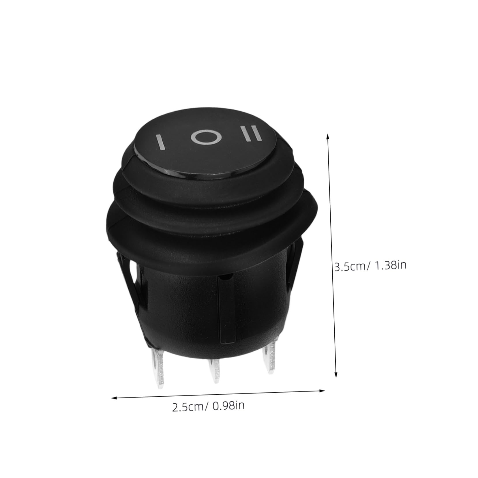 GANAZONO Marine Switches 10pcs Round Rocker Switches On/Off for Car Boat Automotive