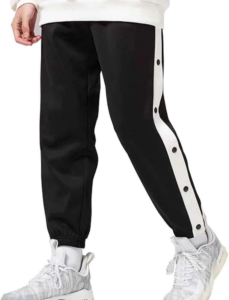 DRHOM Kids Boys Tear Away Active Pants Casual Side Split Sweatpants Athletic Joggers Hip Hop Street Dance Trousers