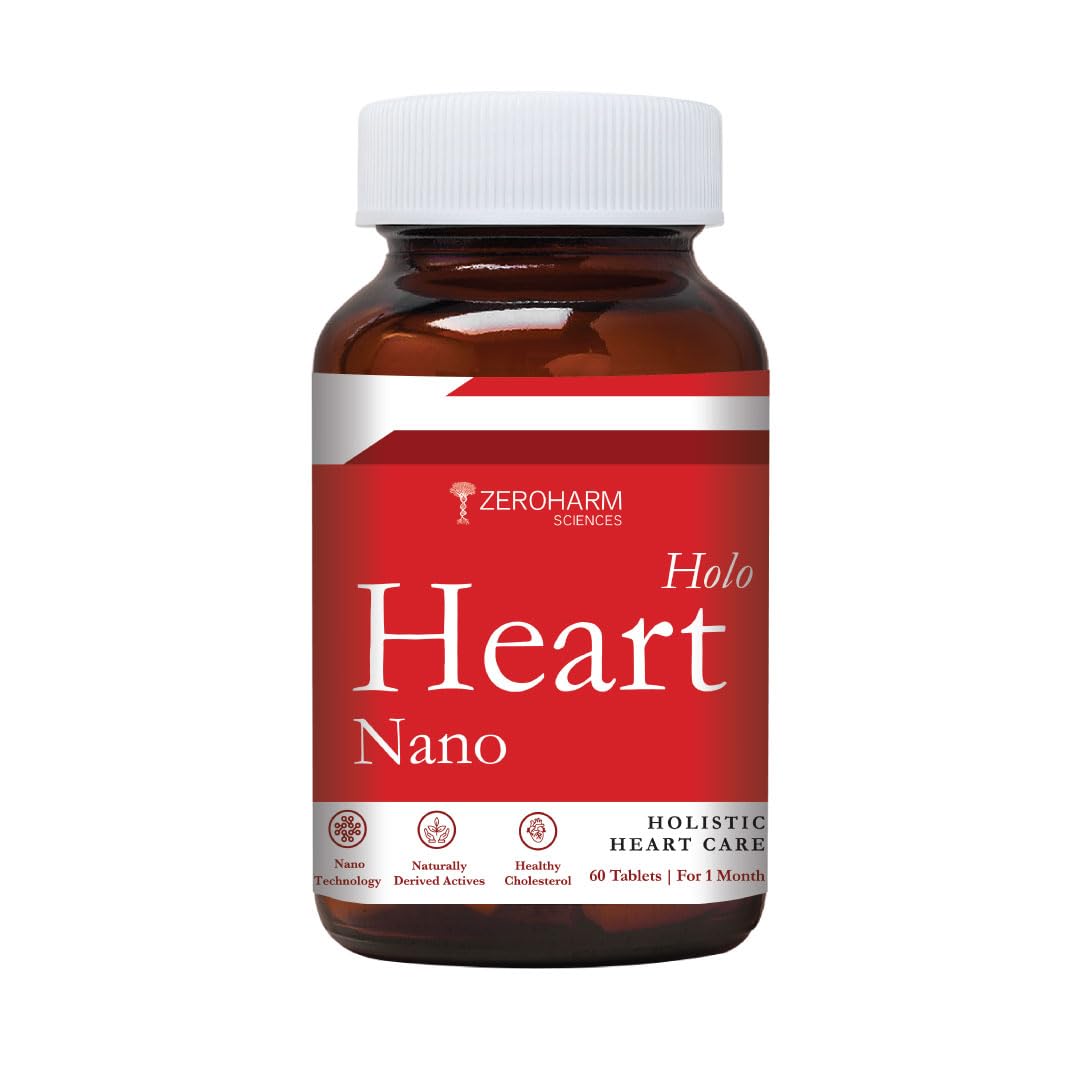 Holo Heart tablets|Plant-based|Men & women Heart health supplements|Prevents coronary artery disease|Manages lipid profile|Prevents blockages - 1 count, 60 capsules