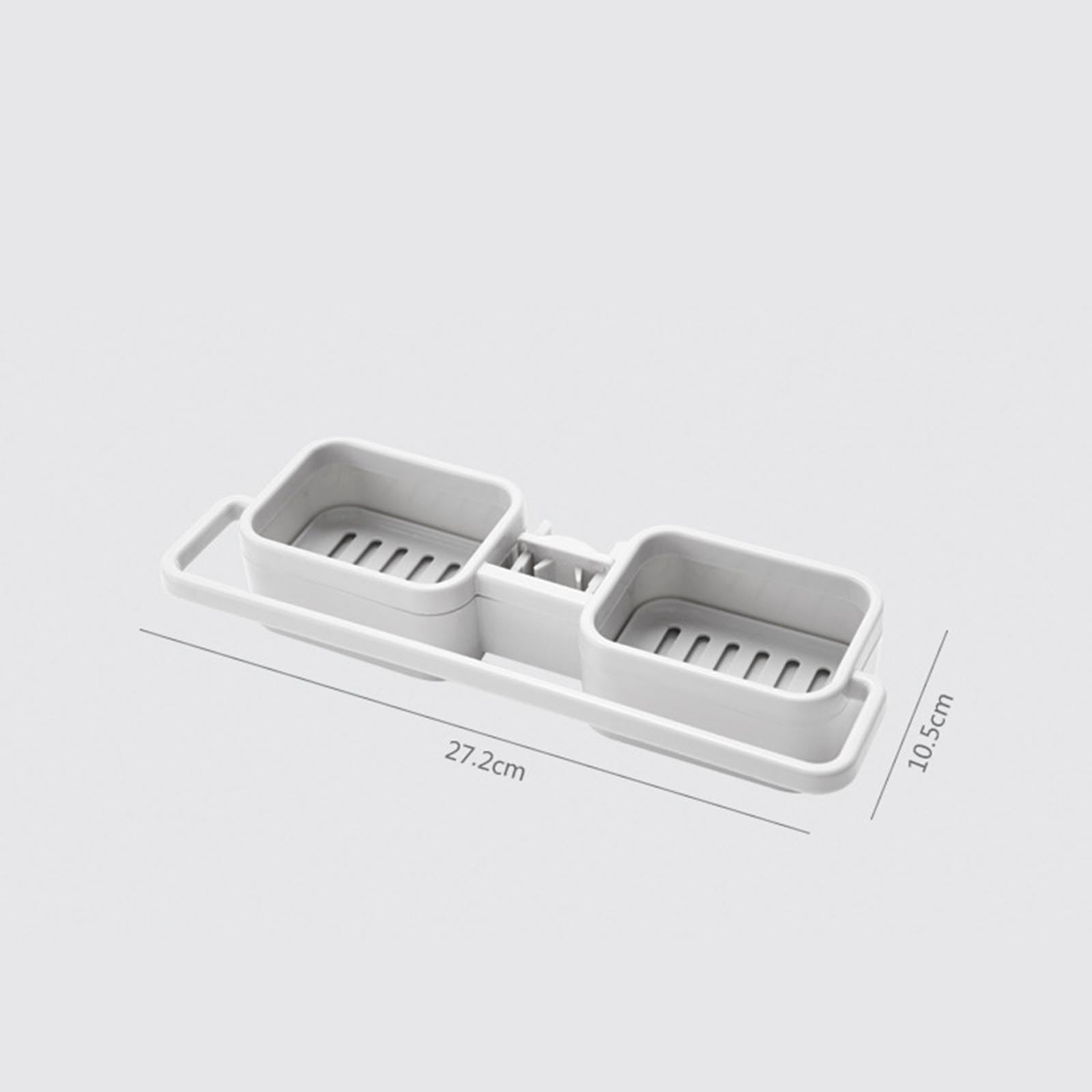 Organizador de cocina para fregadero con escurridor integrado y soporte