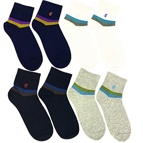 Bingle Tree Kids Big Boys Cotton Seamless Athletic Sports Bulk Crew Ankle Socks Color Combination 2