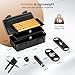 Travel Cigar Humidor Box with V Cigar Cutter, Straight Cutter, Cigar Holder, 2-in-1 Draw Enhancer Tool, Humidifier & Electronic Hygrometer, Cigar Case with Cigar Accessories Bag, Cigar Gifts for Men