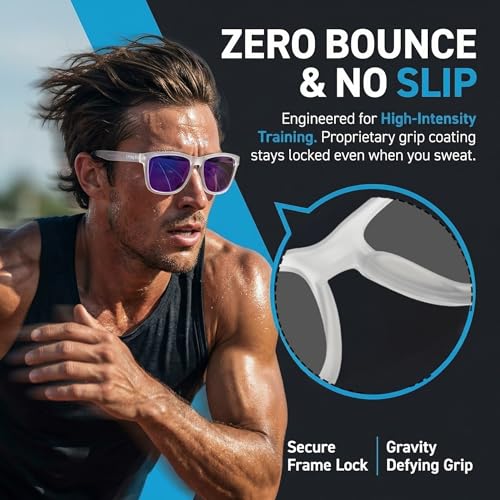 EPHIU Polarized Sports Sunglasses for Men Women No-Slip No-Bounce Grip for Running Cycling Fishing with Mirrored UV400 Lenses - Image 3