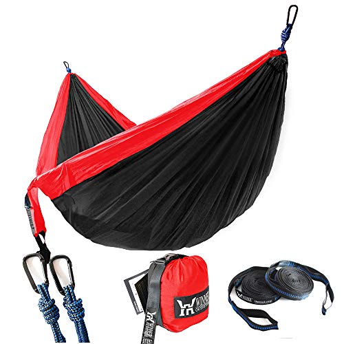 WINNER OUTFITTERS Double Camping Hammock - Lightweight Nylon Portable Hammock, Best Parachute Double