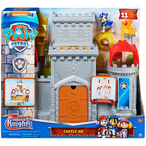 PATRULLA CANINA - RESCUE KNIGHTS - Castillo de Caballeros HQ de 11 piezas, 1 Figura de Chase Patrulla Canina y 1 Figura del Minidragón Draco - 6062103 - Juguetes Niños 3 Años +