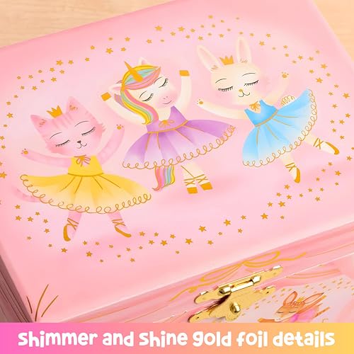 Image of Giggle & Honey Musical Ballerina Jewelry Box for Girls | Music Boxes for Little Girls | Toddler Jewelry Box for 4 Year Old Kids | Toys for Toddlers | Birthday Gifts for Kids 5, 6, 7, 8, 9 Years