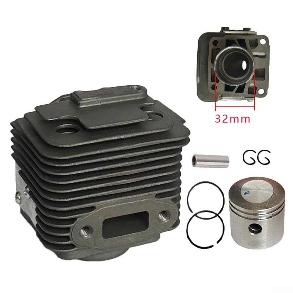 Gruppo cilindro per motore Kawasaki TJ23V | Parte di ricambio 11005-0646| Compatibile con kit cilindro TJ23 | Struttura in acciaio per riparazione tosaerba (B)