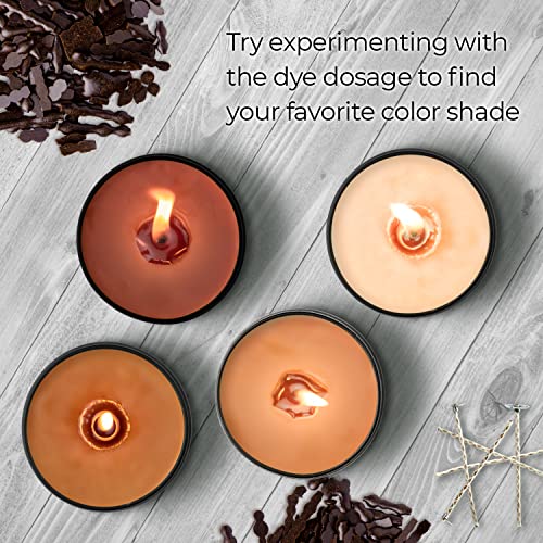 Image of Candle Shop - Brown Color 2 oz- Dye Chips for Making Candles - Candle Wax Dye - A Great Choice of Colors