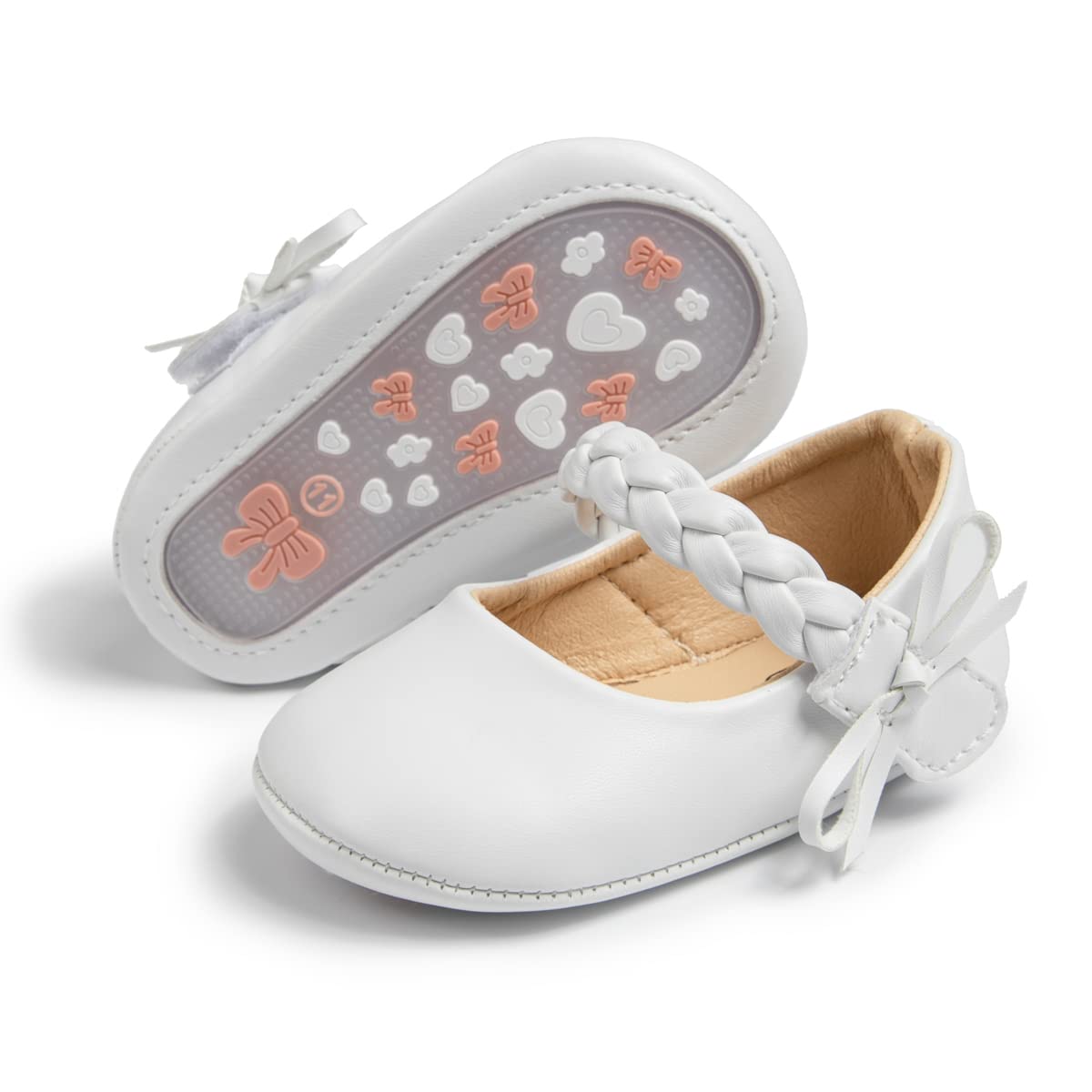 Sawimlgy Baby Girls Mary Jane Sequins Crown Flats