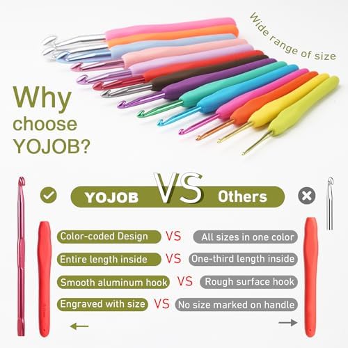 6.5mm Crochet Hook, Super Smooth 6.5 mm Ergonomic Crochet Hooks for Beginners, Comfort Crochet Needle for Arthritics, 1 Pack - 4