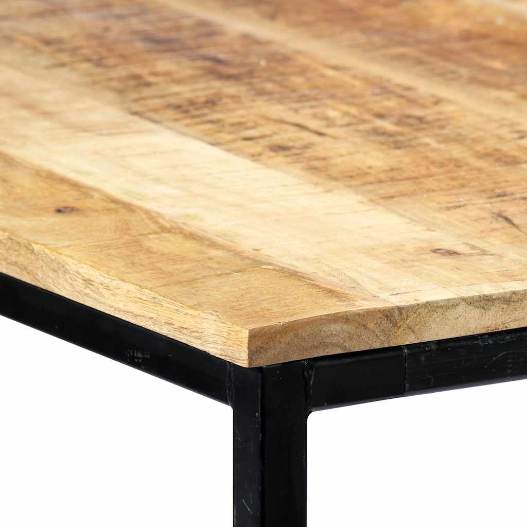 Stół do jadalni 140x70x75 cm lite surowe drewno mango z żelaznymi nogami
