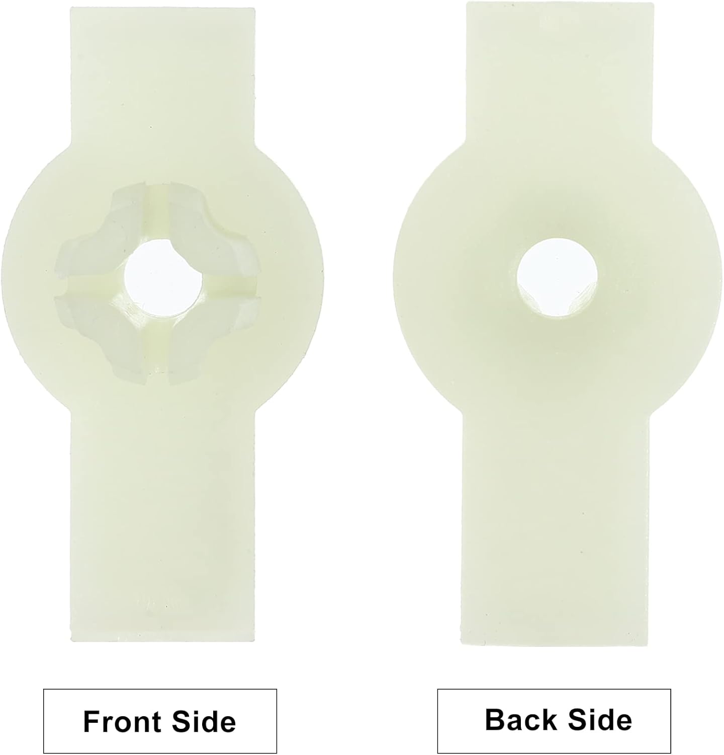 X AUTOHAUX 1 Pair Door Glass Window Track Regulator Grommet Nut for Jeep Wrangler YJ 1976-2006 Plastic White