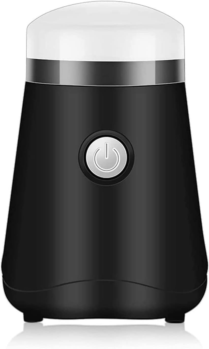 Electric Coffee Grinder Small Coffee Bean Grinder with Stainless Steel Blade Cleaning Brush for Beans Spices Nuts Herbs Black (Color : Black)