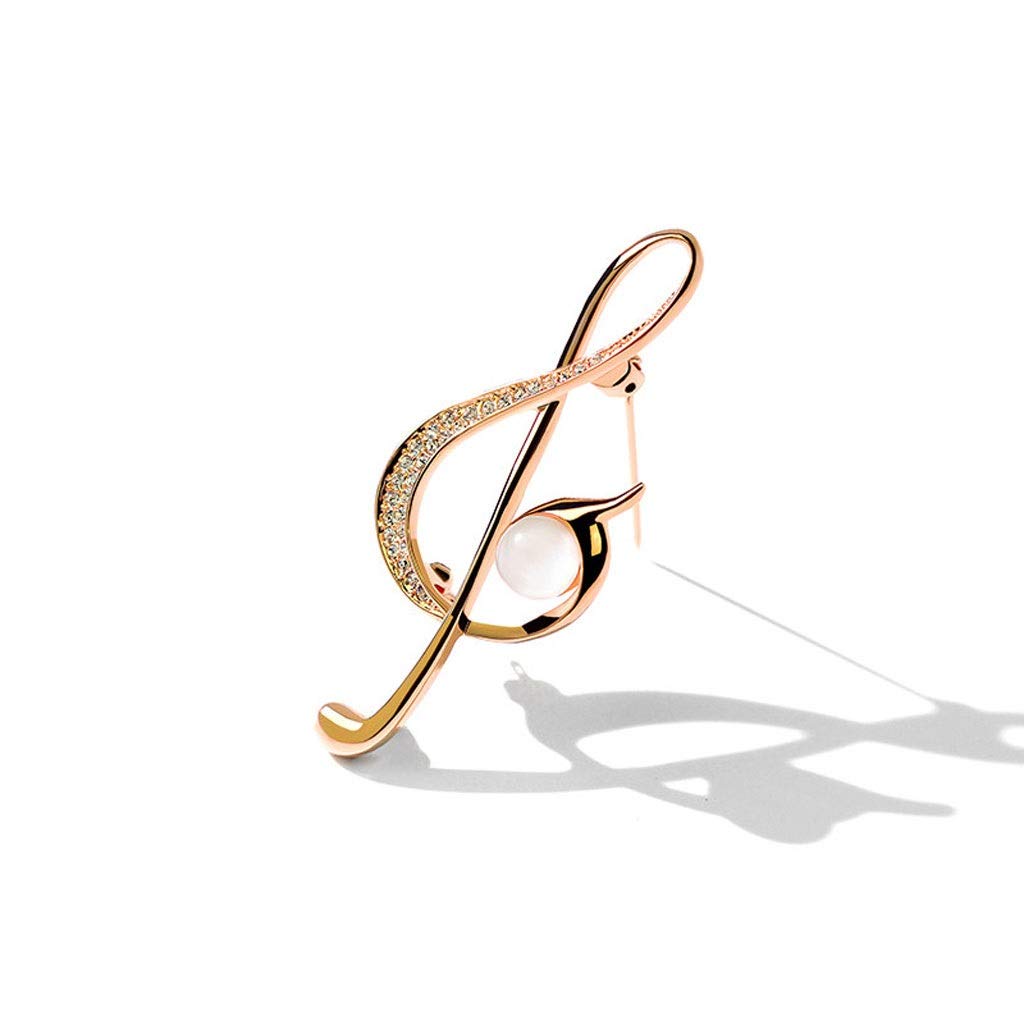 WXKAGF Spilla da Donna Spilla Nota Musicale Spilla Marea personalità di Fascia Alta Temperamento Corpetto Accessori retrò Spilla Maglione Femminile Decorazione di Gioielli Spilla squisita