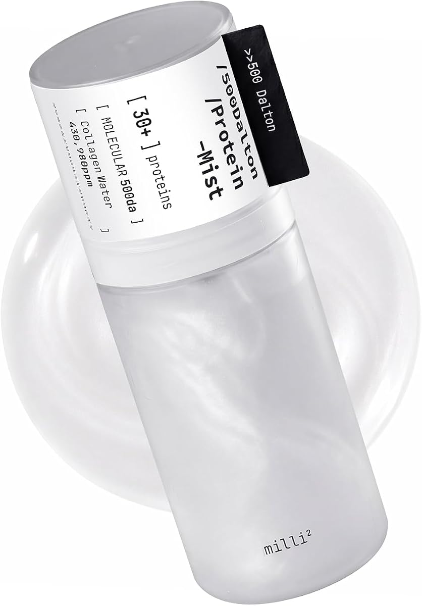 500 Dalton Protein Mist with 30 Collagen Peptides, 43% Collagen Complex | Anti-Aging Derma Serum Mist, Hydrating Spray for Smile Lines & Wrinkles, Lavender Scented, Korean Skin Care, 1.86 fl.oz.