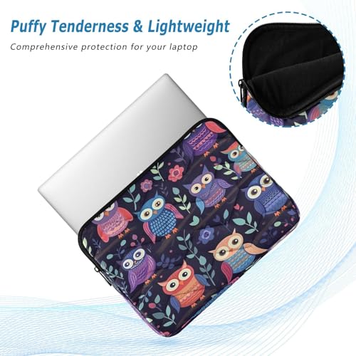 Funda para portátil de 13-14 pulgadas con diseño de búhos miniatura 5