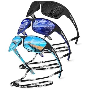 KUGUAOK Polarized Sports Sunglasses for Men Driving Cycling Fishing Sun Glasses 100% UV Protection Goggles