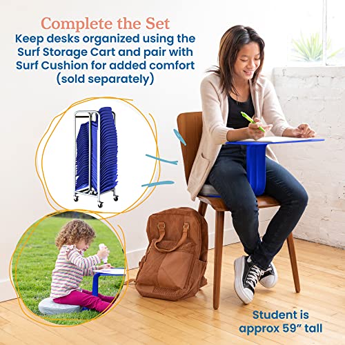 Image of ECR4Kids The Surf Portable Activity Lap Desk, Classroom Essentials, Blue, 10-Pack