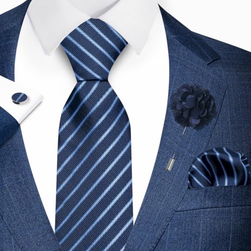 Image of joy alice 70 Colors Ties Set Men Mixed Color Necktie Handkerchief Cufflinks Brooch 3.15 Formal