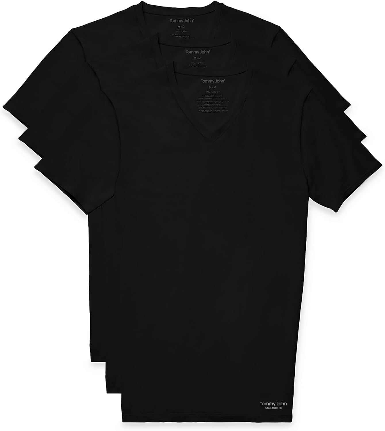 Tommy John Men's Luxe Modal V-Neck Undershirt - Stay-Tucked Fit