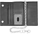 R.F.I.D Bikers's Black Cow Leather Long Checkbook Tri-fold Steel Chain Wallet Zipper Pocket