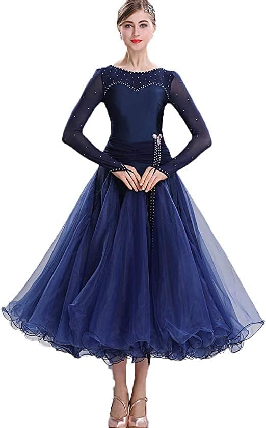 Women's Ballroom Dance Dresses National Standard Competition Dress Waltz Tango Dance Costumes Elegant