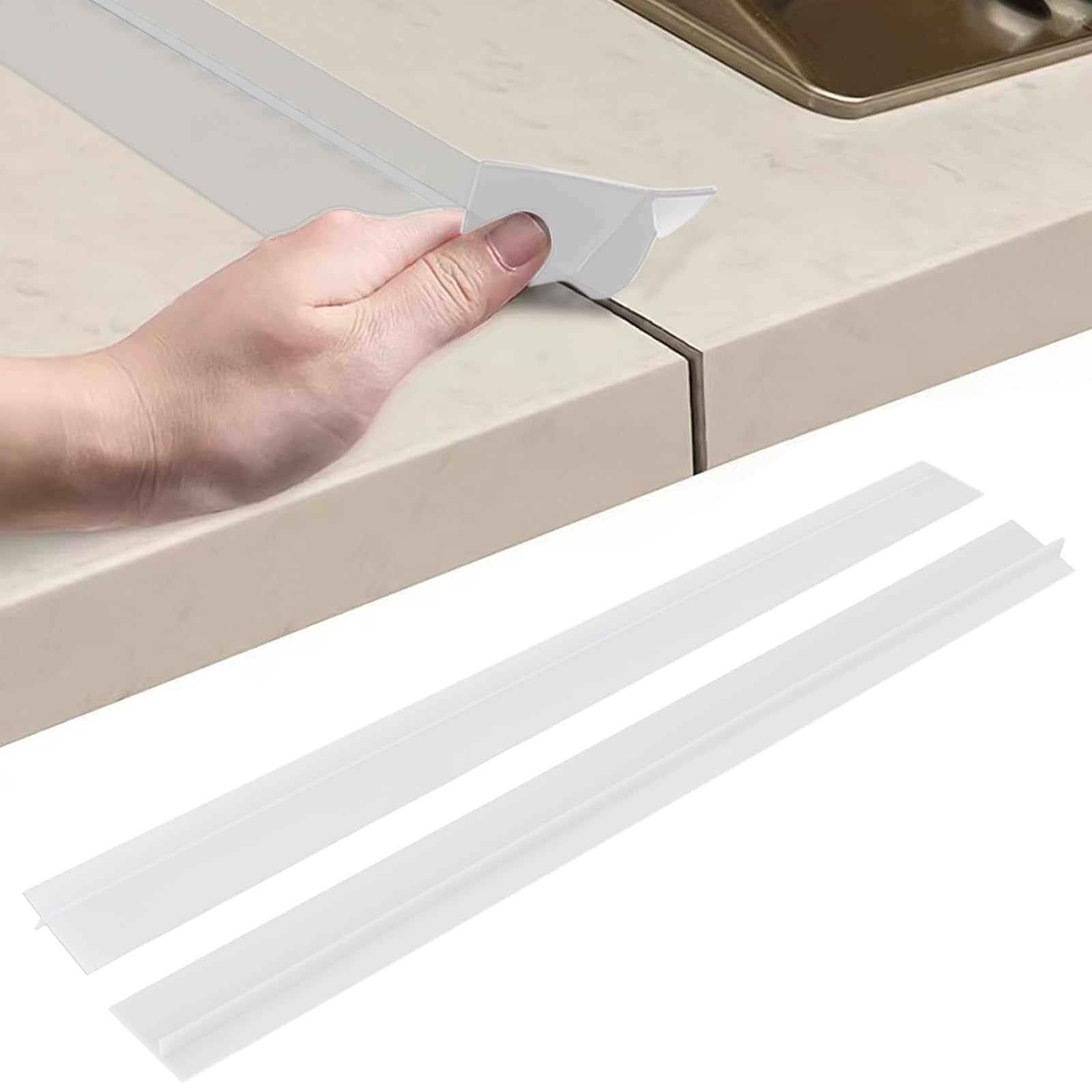 Tokenhigh Stove Counter Gap Cover, 2 Pack Cooker Sides Gap Filler, Heat-Resistant Cooker Gap Strips