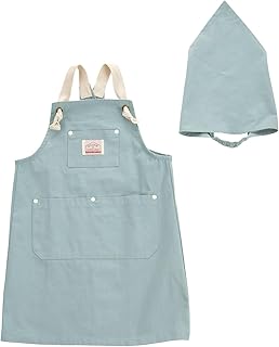 オーシャンアンドグラウンド エプロン セット COOKDAY キッズ ジュニア 100～160cm 6カラー 三角巾付き 1918003