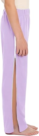 Oyolan Tear Away Pants for Kids Girls Boys Side Split Full Open Sweatpants Adaptive Breakaway Post Surgery Pants