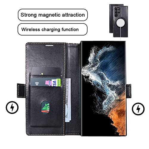 Étui en cuir PU pour Galaxy S21 Plus antichoc avec support carte rouge - 5