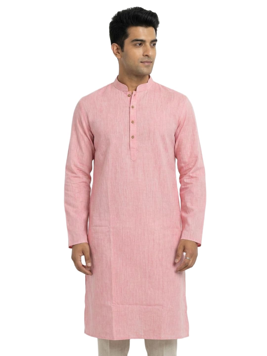 Men Regular Fit Solid Pattern Polyester Cotton Blend Mandarin Collar Full Sleeve Festive Kurta-picture-28