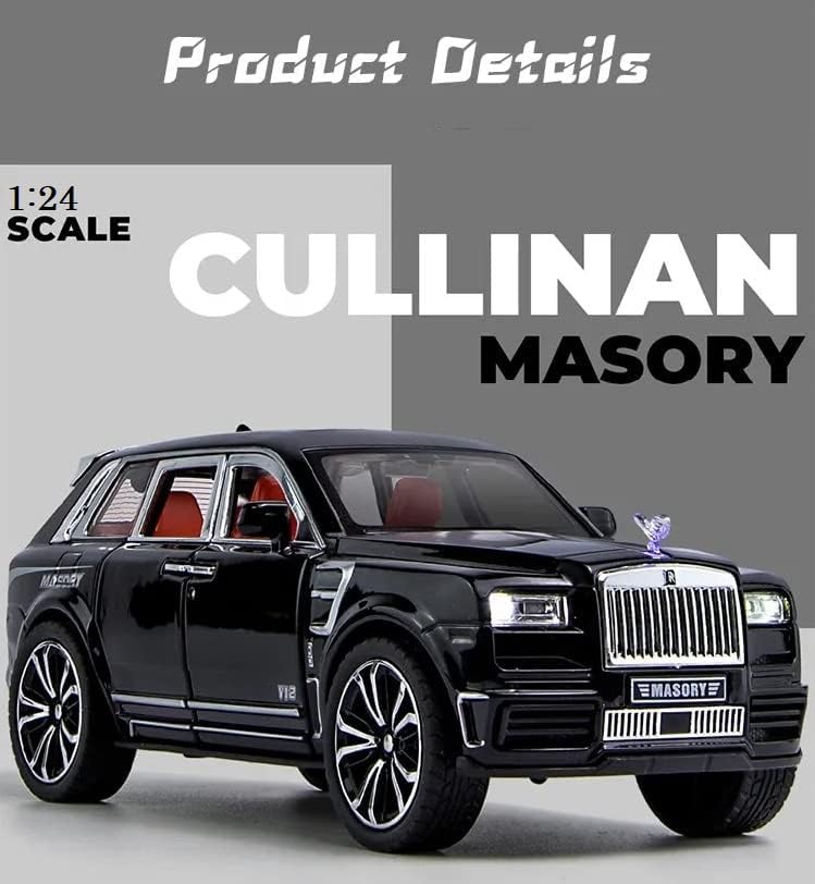 Image of 1:24 Scale Big Rolls Royce Cullinan Masory Toy Car | Metal Pullback Diecast Car for Kids with Openable Doors, Sound, Light Effects Toy for Car (Color As Per Available)