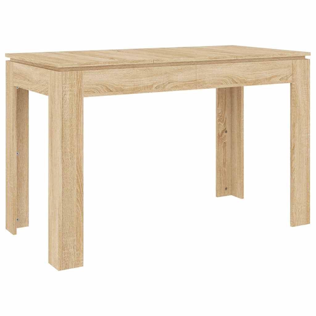 Mesa de comedor de roble Sonoma, 120 x 60 x 76 cm, material de madera, para comedor y cocina, con fácil montaje y limpieza