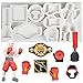 Boxen Silikonform, Boxer, Boxhandschuhe, Kopfschutz, Boxsack, Champion Gürtel, Schild für Runde 1, Glocke Epoxidharz Form zum Tortendeko, Schmuck, Schokolade, 8 Muster, Fertighöhe:1.5-6.2cm, 1teilig