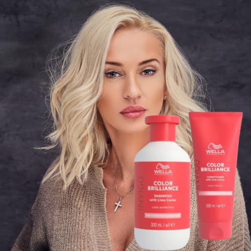 Hair Care Pack Bundle for Coloured Hair with Wella Invigo Color Brilliance Fine Hair Shampoo 300ml, Wella Invigo Brilliance Fine Hair Color Conditioner 200ml Langley Green Wet and Dry Bobble - Image 8