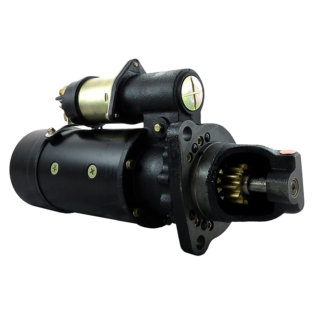 RAREELECTRICAL New Starter Motor 24V Dd Cw 12-Tooth Delco 42Mt Compatible With 1985-1999 Caterpillar Track Tractor Wheel Loader Marine Ford Diesel Heavy Equipment 106-8552 10R-0399 6V5207 6V5537 4-Cyl