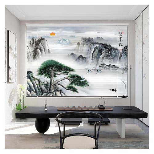 PQPQLI Interior Persiana De Aluminio Sin Taladrar, Cortinas Venecianas De Privacidad, Persianas Venecianas Horizontales Impermeables 2.5cm Lamas, Tamaños Personalizables(C,Ancho 130 x Alto 160 cm)