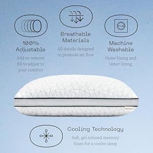 Coophomegoodsedenbedpillowqueensizeforsleepingonbackstomachandsidesleepermediumsoftmemoryfoamcoolinggelcertipurusgreenguardgold Urban Country Home Decor Coop home goods eden bed pillow queen size for sleeping on back stomach and side sleeper medium soft memory foam cooling gel certipur usgreenguard gold urban country home decor