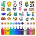 KOKO AROMA Create Your Own Window Paint Art Suncatcher Craft Kit-Boys Girls-Toys Age 6-12 Toddler Children's DIY Sticker Windows Clings with Fun Story Coloring Book-[24] Sun Catchers[12] Paints Arts